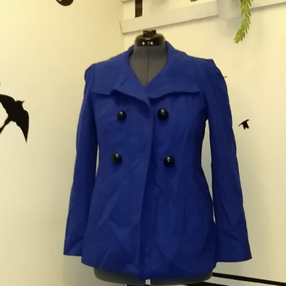 Thick Cobalt Blue Black Rivet Jacket